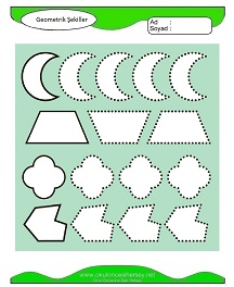 Geometrik Şekiller Çalışma Sayfaları